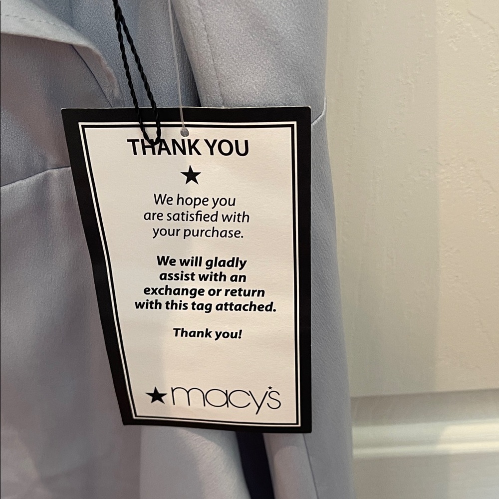 Adrianna Papell Pale Blue Ruffle Wrap Midi Dress NO BELT 16 - Picture 3 of 7